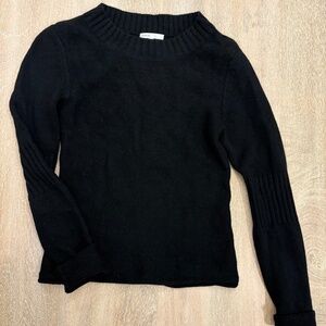 Vince Black Rib Knit Sweater Size L